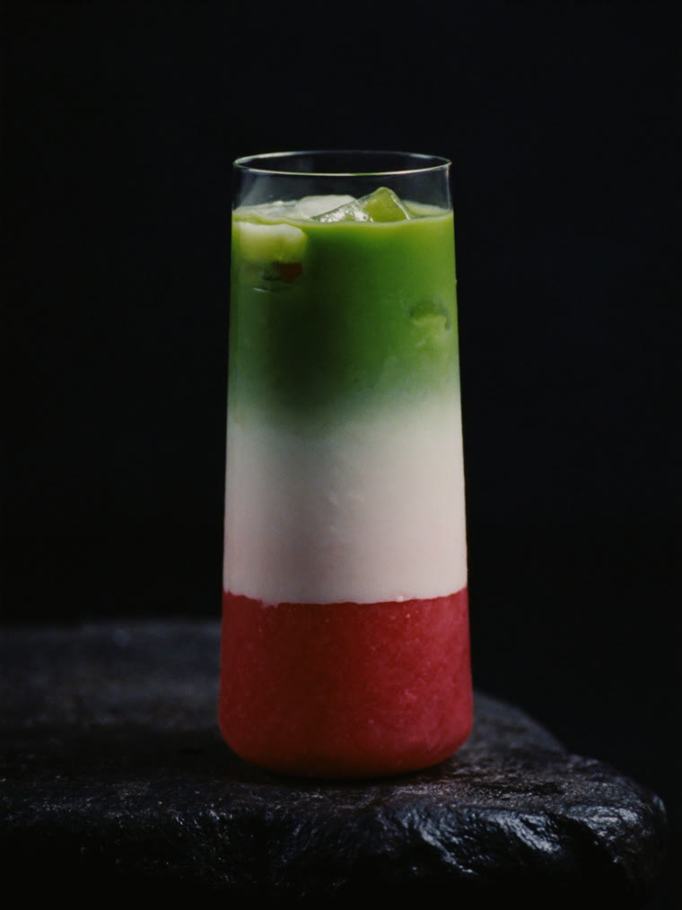Matcha con fresa