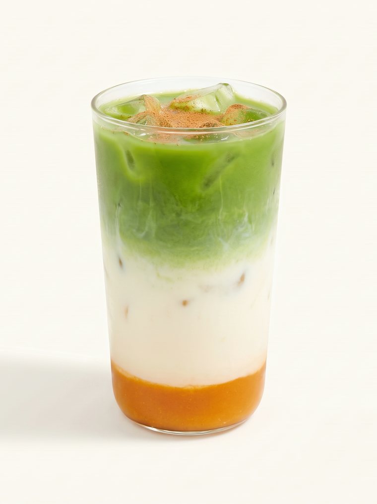 Pumpkin spice matcha latte